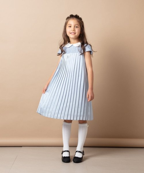 110－130]【セレモニースタイル】サテンプリーツワンピース(504956863  