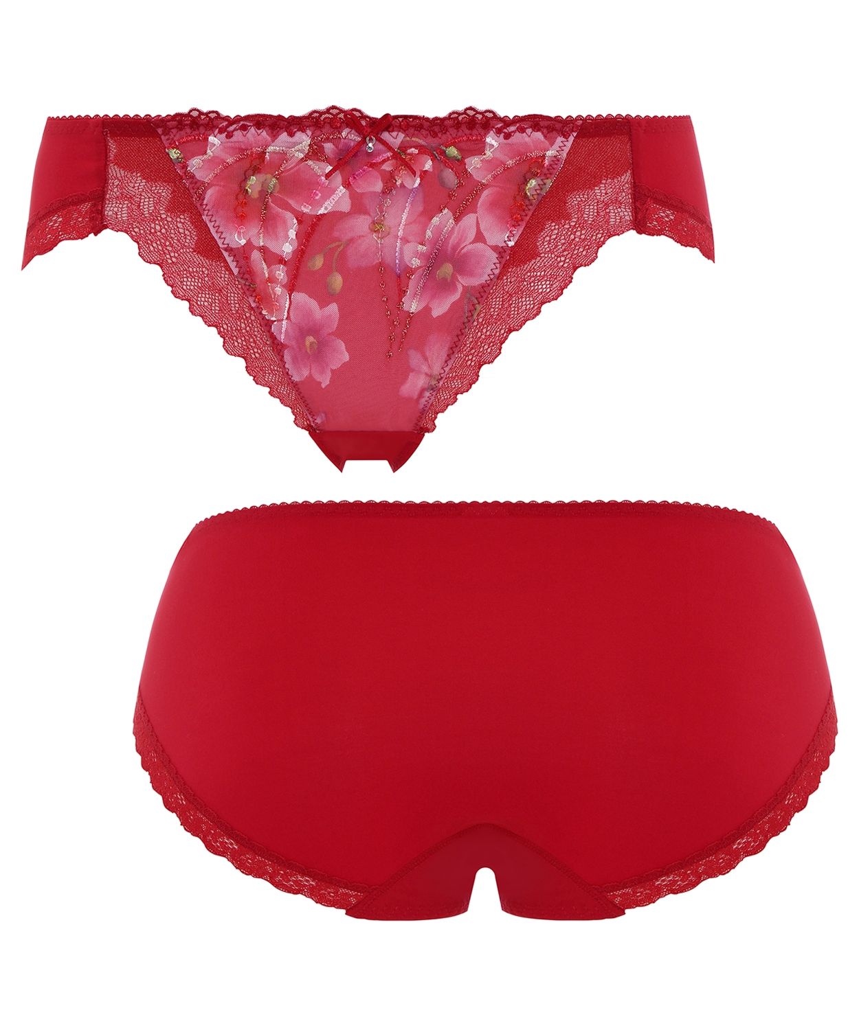 【セール】天使のブラ スリムライン555 レギュラーショーツ レッド