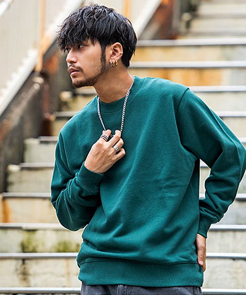 Goodwear USAコットンクルーネック長袖裏毛トレーナー スウェット