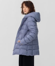 NIJYUSANKU（LARGE SIZE）(２３区（大きいサイズ）)/【洗える】シレータフタ ショート ダウンコート/ブルーグレー系