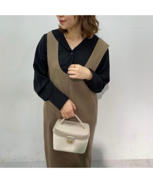 NICE CLAUP OUTLET(ナイスクラップ　アウトレット)/【natural couture】大人のセーラー風とろみブラウス/ブラック