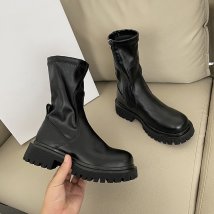 miniministore(ミニミニストア)/ショートブーツ 厚底 レディース靴 韓国/ブラック