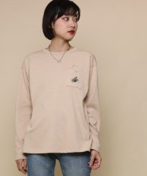 aimoha/【genxder】ユニセックス　オリジナル蝶々刺繍ポケットロングTシャツ/505028508