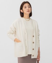 NIJYUSANKU（LARGE SIZE）(２３区（大きいサイズ）)/【CLASSY.1月号掲載】ウールカシミヤブレンド カーディガン/アイボリー系