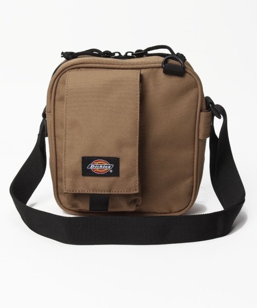 Dickies(Dickies)/【DICKIES】 ディッキーズ スクエア型 ブランドロゴ ショルダーバッグ/アメカジ/ストリート/ワーク/ワンポイントロゴ/ユニセックス/ベージュ