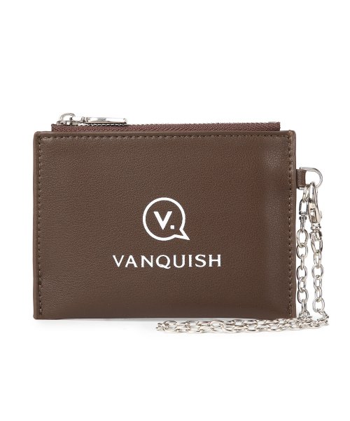 VANQUISH(ヴァンキッシュ　バッグ)/スムースチェーンストラップ財布/DBRN