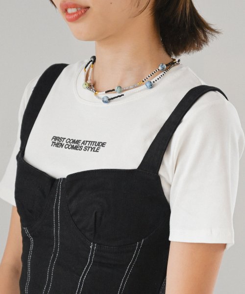 セール マーブルビーズグラスコード イヤホンホルダー マスクストラップ ネックレス エディターズドロー Editors Draw Magaseek