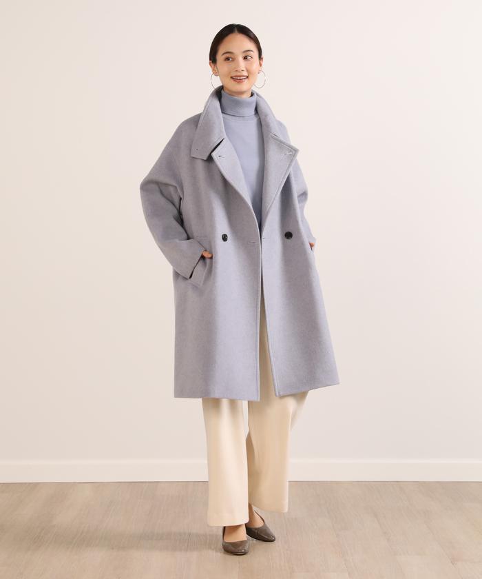 スタンドカラーコート《Super110's Wool》(505039572) | イッツ ...