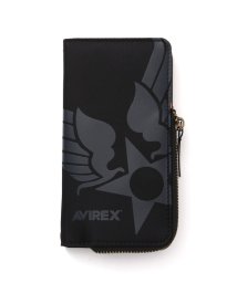 AVIREX/iPhone 14 Pro 手帳ケース／ブラック/505039622