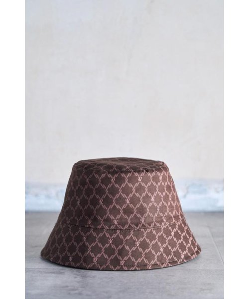 AZUL by moussy(アズールバイマウジー)/MONOGRAM REVERSIBLE BUCKET HAT/BRN