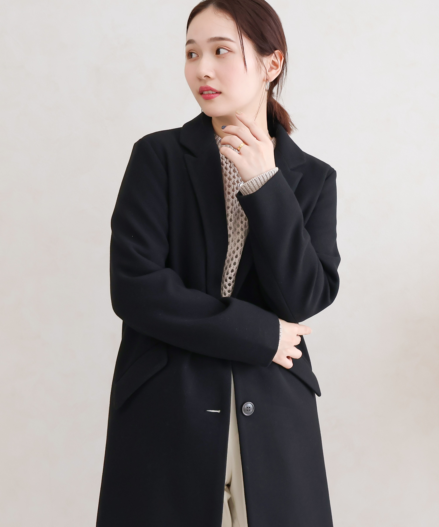 値下げしました！！【美品】チェスターコート(黒)サイズ36(M) 赴き