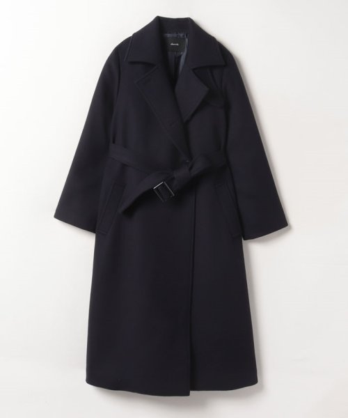 スプリットラグランロングコート ライトベージュ/サンドベージュ ネイビー/ダークネイビー キャメル/ライトブラウンの色味の違いに関しまして 生産時期が異なり釦が若干異なるためカラー表記を変更しておりますが 生地の色味は同一になります