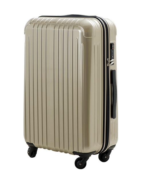 中型　スーツケース　TSAロック機能　  シルバー　Mサイズ軽量キャリーケース