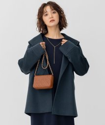 NIJYUSANKU（SMALL SIZE）(23区（小さいサイズ）)/【CLASSY.1月号掲載】ウールカシミヤビーバー フード付き ショートコート/ダークグリーン系 