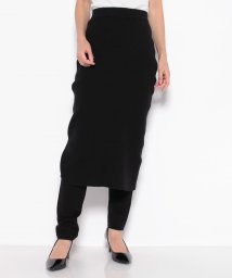MICA&DEAL(マイカアンドディール)/rib tight skirt+leggings/BLACK