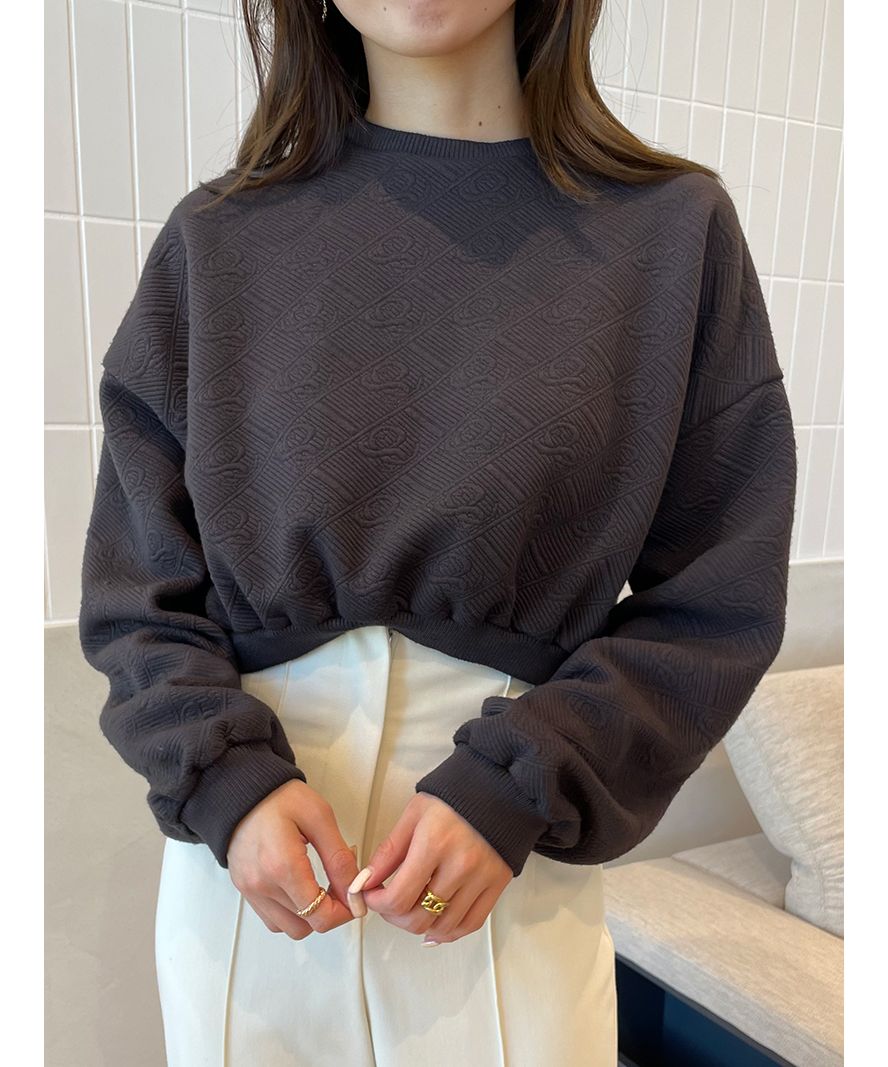 es monogramジャガードスウェットプルオーバー