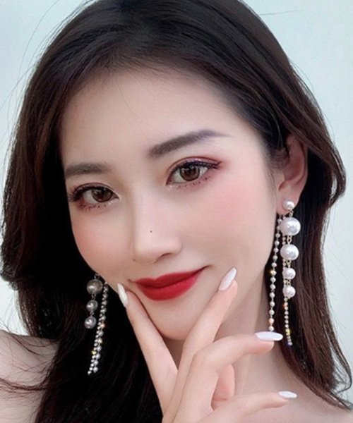 セール ピアス パール ロングピアス 揺れる 2way 大ぶり モチーフピアス 花 可愛い イヤリング 人気アクセサリー 二次会 結婚式 セイヘイショップ Seiheishop Magaseek