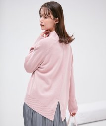 KUMIKYOKU（LARGE SIZE）(組曲（大きいサイズ）)/【洗える・6色展開】カシミヤブレンドバルキーハイネック ニット/アイスピンク系