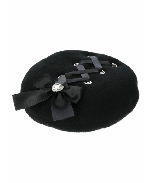 レースアップリボンベレー帽(505053903) | ノエミー(NOEMIE) - MAGASEEK