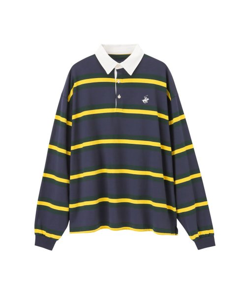 MAC HOUSE(men)(マックハウス（メンズ）)/BEVERLY HILLS POLO CLUB ビバリーヒルズポロクラブ ビッグラガーシャツ 2478－2421/ネイビー