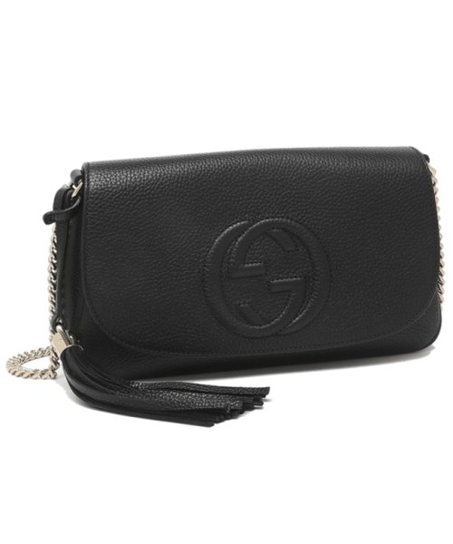 グッチ アウトレット ショルダーバッグ フリンジ ブラック レディース  