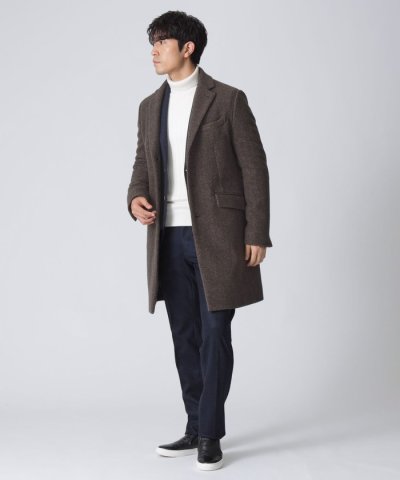 【予約販売】圧縮ツイードチェスターコート