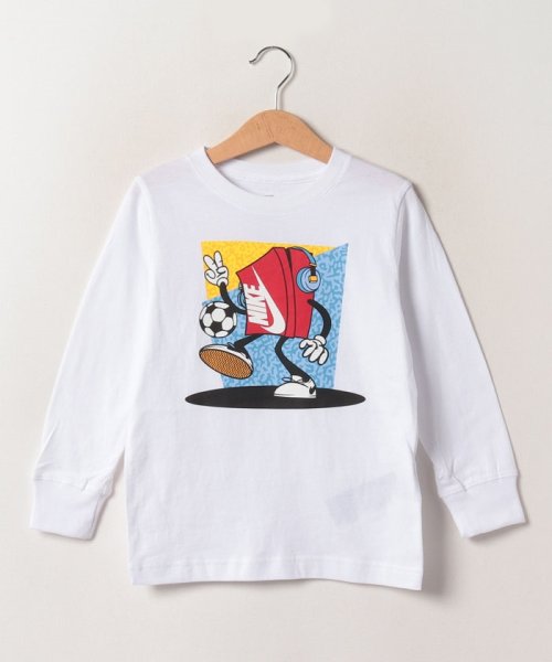 NIKE(ナイキ)/【kids】NIKE LONG SLEEVE GRAPHIC TSHIRT キッズ ロンT/WHITE