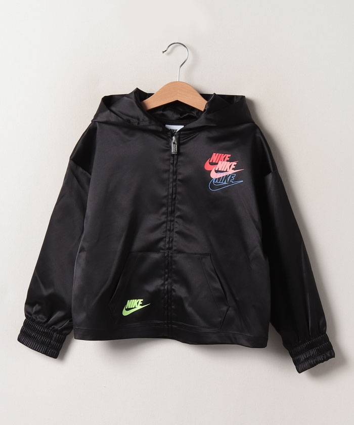 ナイキ キッズ ロゴ アウター ショート丈 ジャケット 黒 NIKE ナイキ キッズ ロゴ アウター ショート丈 ジャケット 黒 NIKE