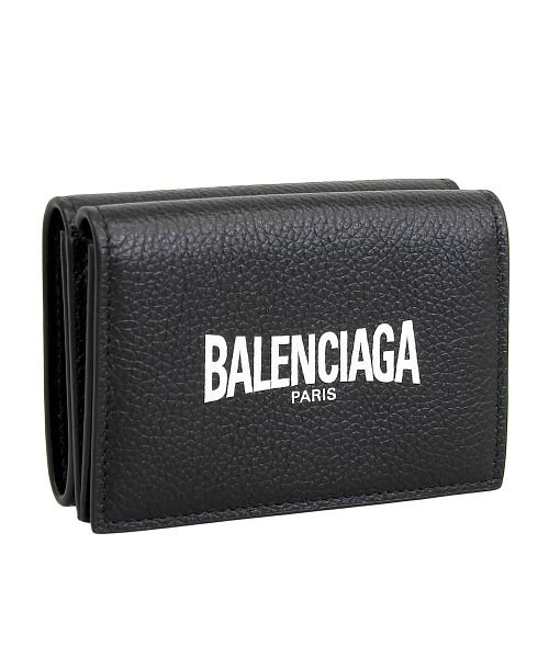 BALENCIAGA(バレンシアガ)/BALENCIAGA バレンシアガ 三つ折り財布/ブラック