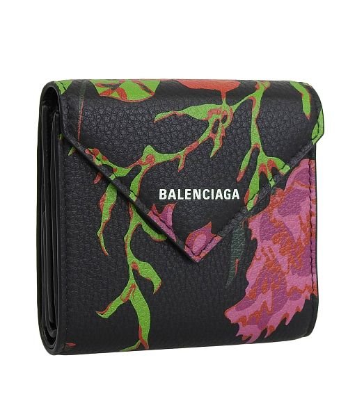 BALENCIAGA(バレンシアガ)/BALENCIAGA バレンシアガ PAPIER 二つ折財布/ブラック