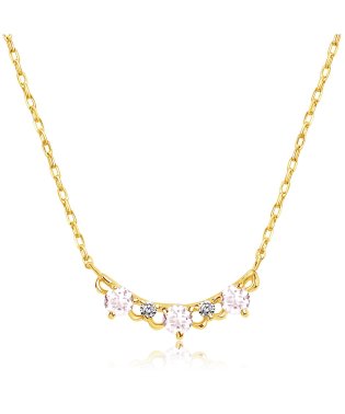 LARA Christie/ララクリスティー ネックレス レディース モルガナイト 0.15ct ダイヤモンド PT900 K18 ゴールド ネックレス プラチナム コレクション lp10/505057104