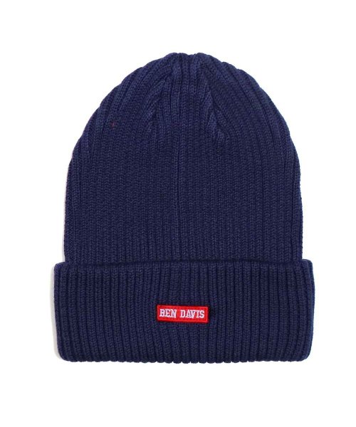 BACKYARD FAMILY(バックヤードファミリー)/BEN DAVIS ベンデイビス BOX LOGO KNIT CAP BDW－9526WP/ネイビー系1