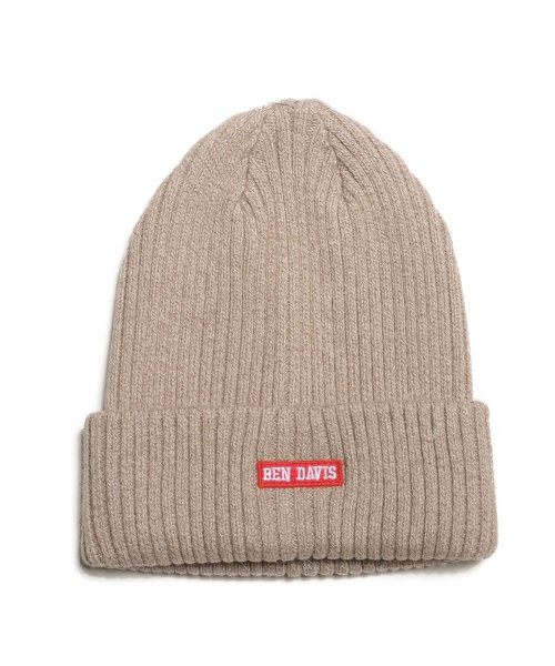 BACKYARD FAMILY(バックヤードファミリー)/BEN DAVIS ベンデイビス BOX LOGO KNIT CAP BDW－9526WP/ブラウン