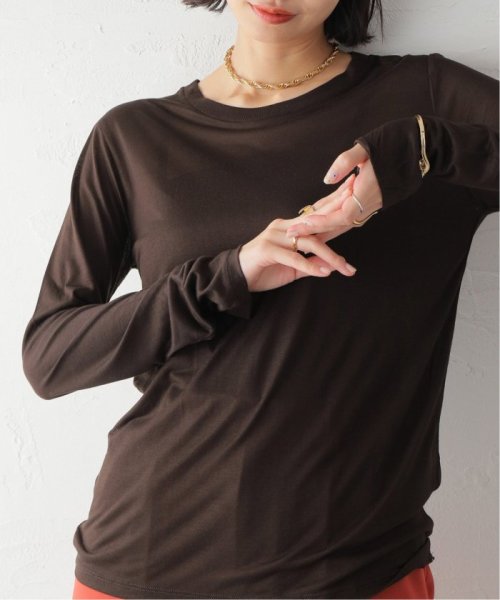 journal standard  L'essage (ジャーナルスタンダード　レサージュ)/【BASERANGE/ベースレンジ】LONG SLEEVE TEE：カットソー/カーキ