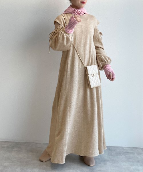 ショルダースリットリブワンピース ダブルクローゼット W Closet Magaseek