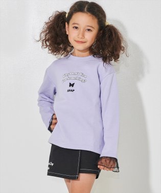 ANAP KIDS/袖チュールフリル裏毛トップス/505060381