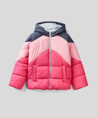 BENETTON (UNITED COLORS OF BENETTON GIRLS)/キッズフード付きマルチカラーミドル丈中綿ジャケットG/505042788