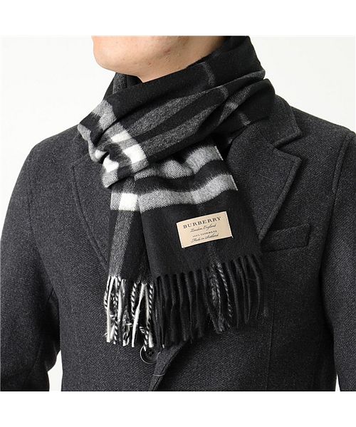 セール Burberry バーバリー マフラー Giant Check Cashmere Scarf メンズ カシミヤ フリンジ バーバリーチェック バーバリー Burberry Magaseek