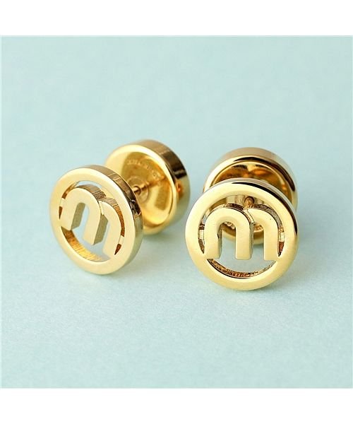 セール Miumiu ミュウミュウ ピアス 5jo913 2f6s レディース ロゴ アクセサリー F0056 Oro ミュウミュウ Miumiu Magaseek