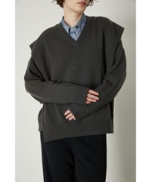 RIM.ARK(リムアーク)/Cloak style knit tops/GRY