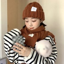 miniministore(ミニミニストア)/ケーブル編み ニット帽子 レディース秋冬/ブラウン