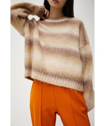 AZUL by moussy(アズールバイマウジー)/GRADATION KNIT TOPS/柄BEG5