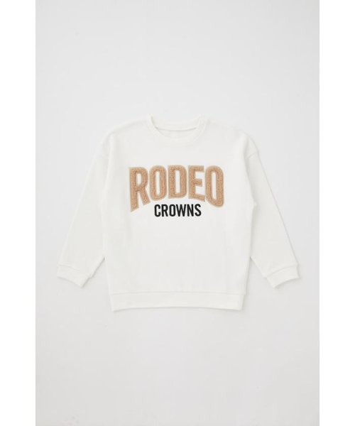RODEO CROWNS WIDE BOWL(ロデオクラウンズワイドボウル)/キッズロゴボアスウェットトップス/O/WHT1