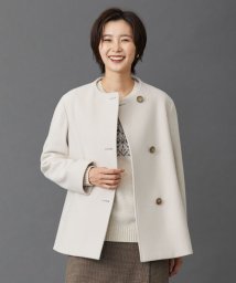 J.PRESS LADIES（LARGE SIZE）/ショートビーバー ノーカラーコート/505062457