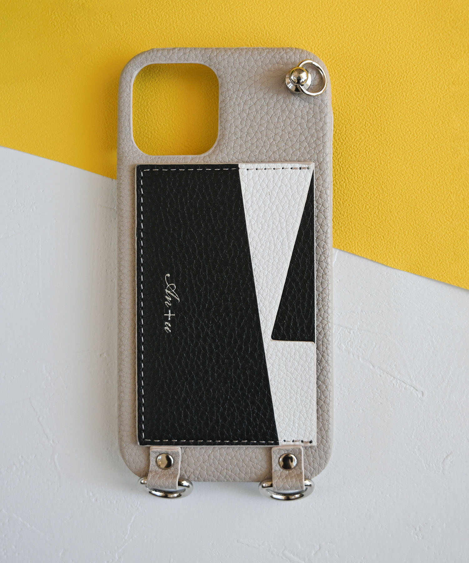 【セール】バイカラー カードポケット スマホケース iPhone12 