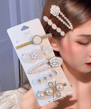 shoppinggo/ヘアピンセット　3タイプ　キラキラヘアピン　ヘアアクセサリー　クロスヘアピン　前髪　かわいい　飾り　上品　パーティー飾り/505062874