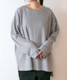 atONE/やわらかヘビーコットンクルーネックロングTシャツ/504936110