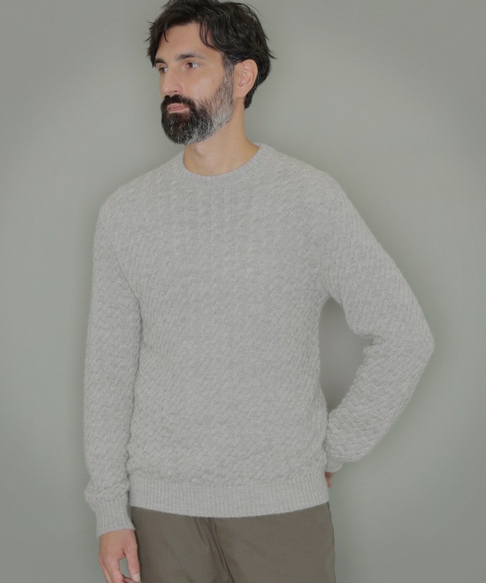 アルパカケーブルプルオーバーニット(505000125)|HANKYU MEN'S / 阪急