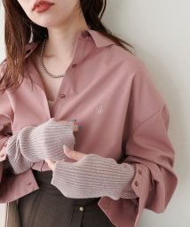 NICE CLAUP OUTLET(ナイスクラップ　アウトレット)/【natural couture】ワンポイント刺繍ビッグゆるブラウス/ピンク