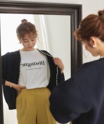 titivate(ティティベイト)/デザインロゴロングスリーブTシャツ/オフホワイト/ブラック